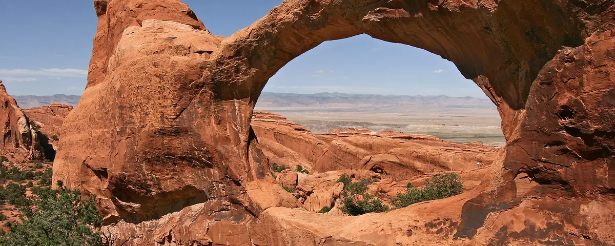 Utah: Double-O-Arch in Arches National Park in Southwestern USA
